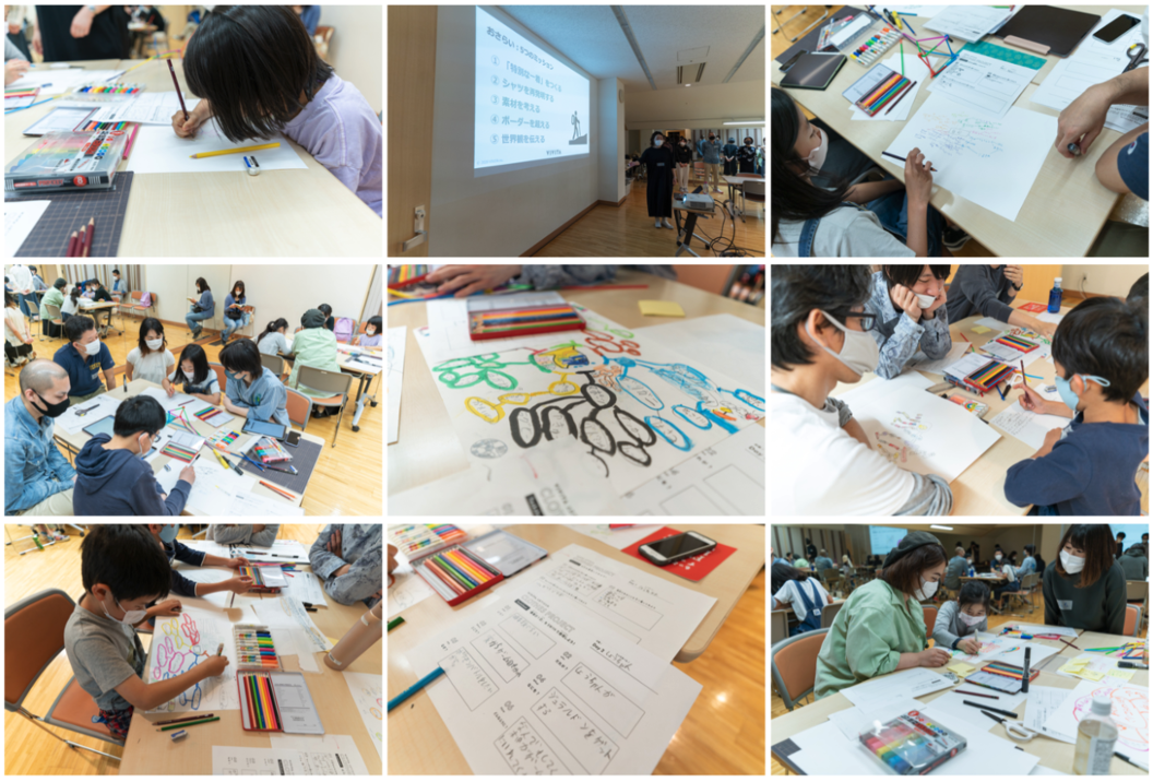 実際のVIVITA ARTISAN CLOTHES プロジェクト会場の模様