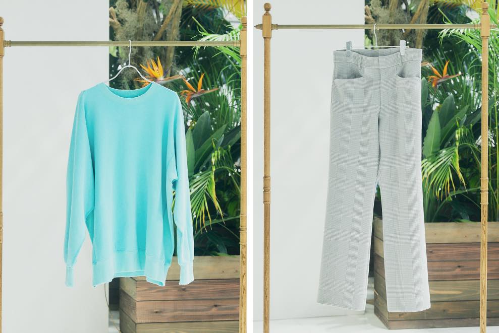 sitateru(シタテル)に生産を依頼した古着ベースのカットソーとパンツ